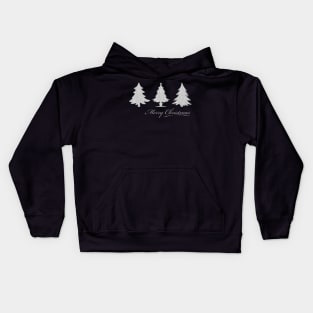 Merry Christmas! Snowy Christmas Trees Kids Hoodie